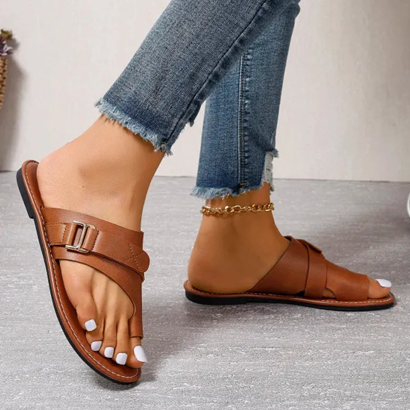 Chic und Stil | Orthopedic Luxury Sandals Made of Leather
