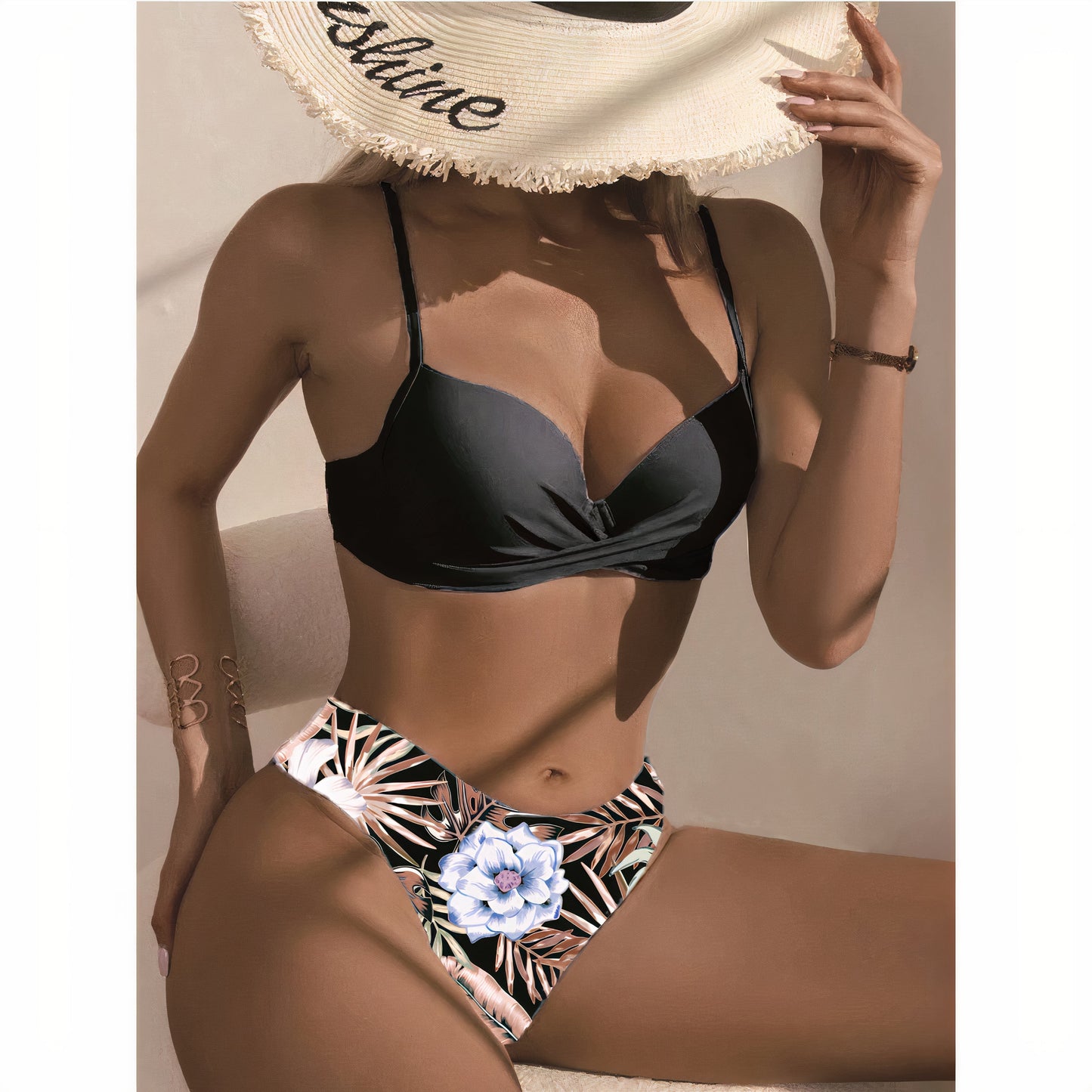 Chic und Stil-In-1-Bikini-Set with Floral Pattern (Bestseller)
