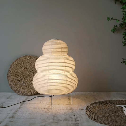 Élégante Lampe sur Pied en Papier de Riz - Support Réglable-Vloerlampen-ChicUndStil