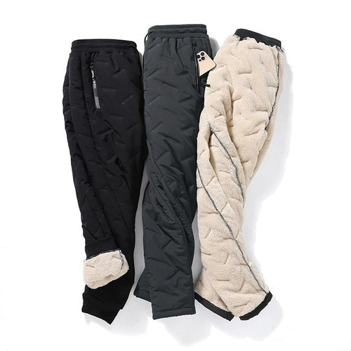Chic und Stil | Men's Double Layer Pants - Fleece Lined & Stylish Design