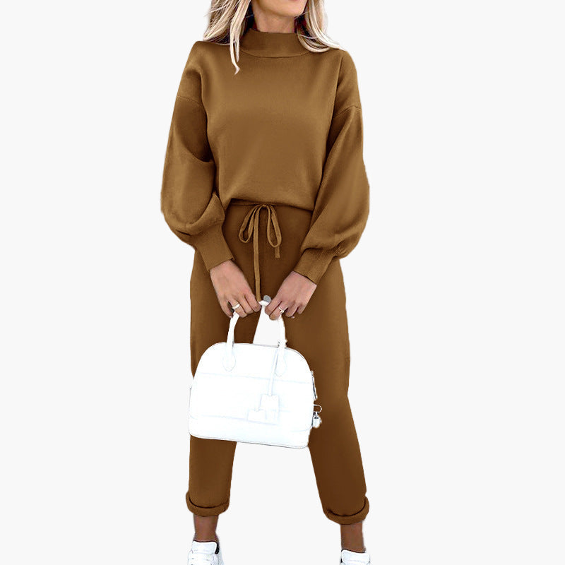 Chic und Stil | Loungewear set with oversized sweater and jogger pants - Comfortable casual outfit