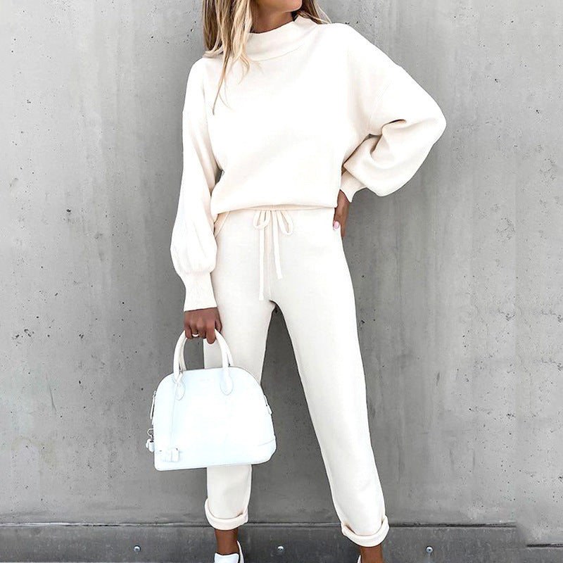 Chic und Stil | Loungewear set with oversized sweater and jogger pants - Comfortable casual outfit