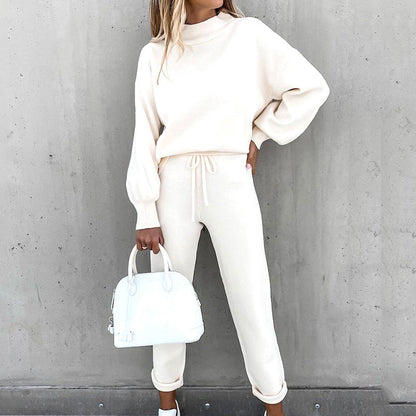 Chic und Stil | Loungewear set with oversized sweater and jogger pants - Comfortable casual outfit