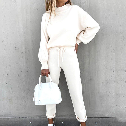 Chic und Stil | Loungewear set with oversized sweater and jogger pants - Comfortable casual outfit