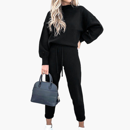 Chic und Stil | Loungewear set with oversized sweater and jogger pants - Comfortable casual outfit